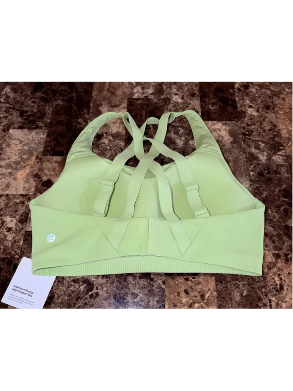LULULEMON ENERGY HIGH SUPPORT BRA LEMONGRASS SIZE 38DD NWT